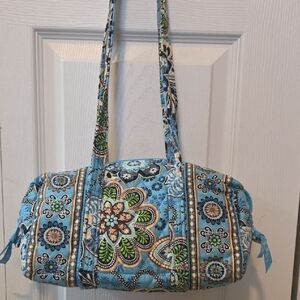 Vera Bradley Floral Shoulder Bag in Blue and Green